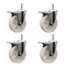 Service Caster 5 Inch Nylon Swivel 34 Inch Threaded Stem Caster Set with Total Lock Brake SCC-TSTTL20S514-NYS-34212-4 - alternate 1